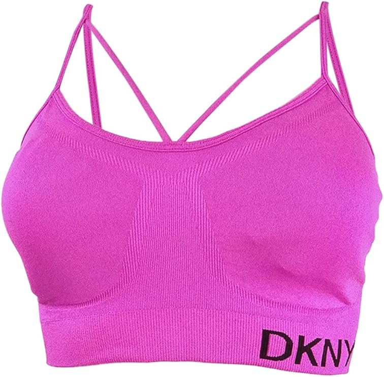 dkny sport 女式低冲击健身运动文胸粉色 xs 码